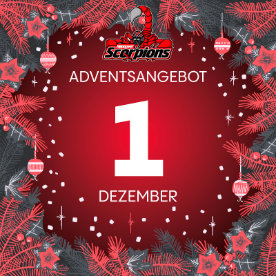 Adventsangebot am 01.12.2025 im Hannover Scorpions Onlineshop